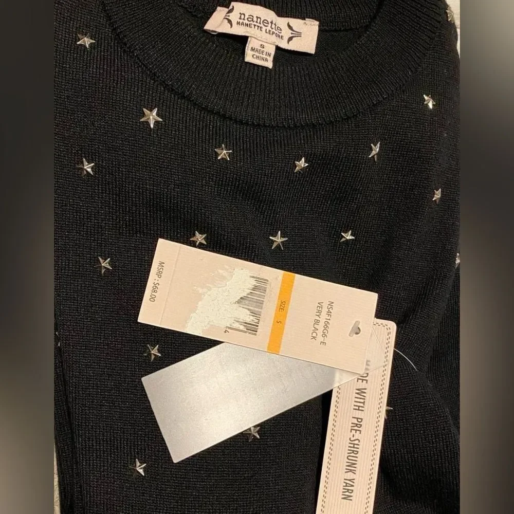 Nanette Lepore Studded Star Sweater:Office/Simple/Capsule Wardrobe/4th of July - Picture 8 of 8